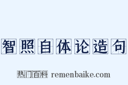 智照自体论造句是什么意思的图片